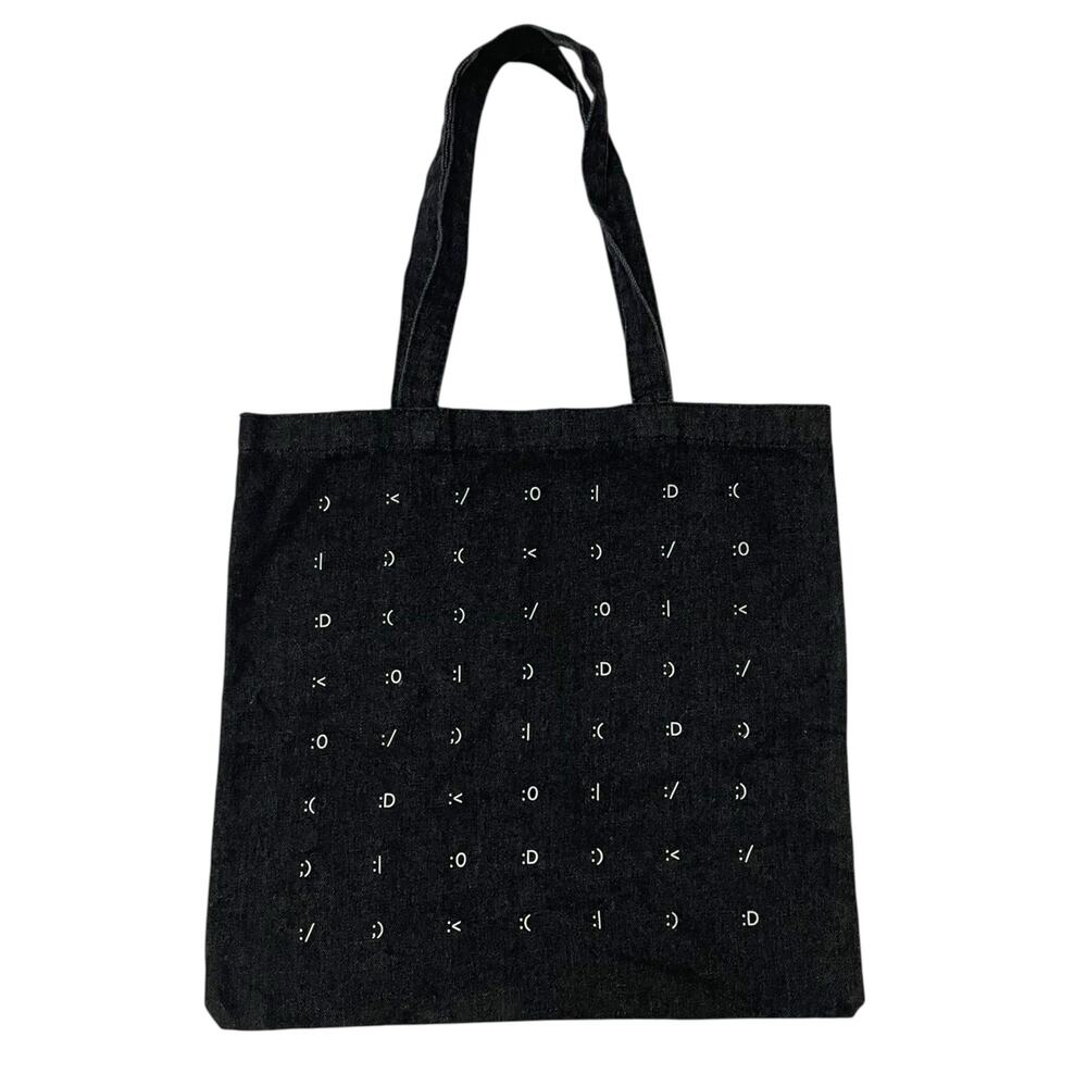 Madewell Insider Reusable Emoji Tote - Black Denim